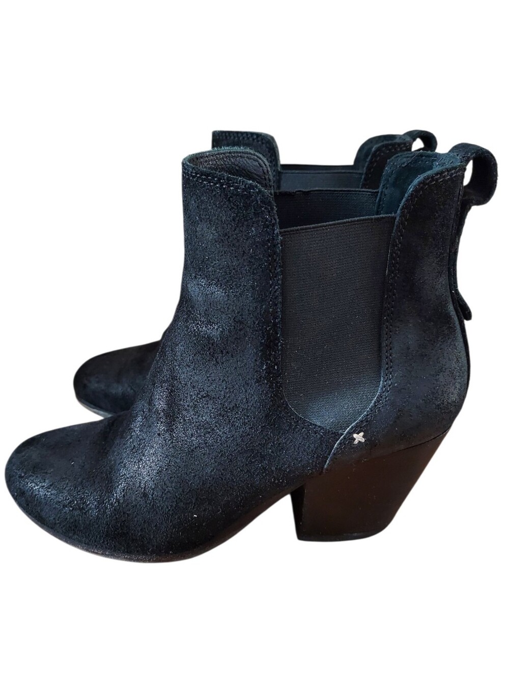 rag & bone Devon Black Suede Chelsea Ankle Boots 37/7